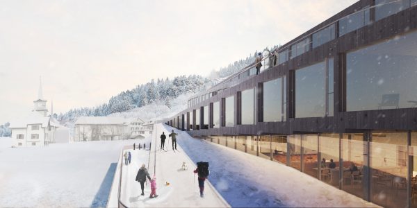 Este hotel cuenta con un pista de esquí en el techo y se desarrollará en Suiza por Bjarke Ingels Group Audemars piguet hotel des horlogers big dezeen 2364 col1 600x300 - Este hotel cuenta con un pista de esquí en el techo y se desarrollará en Suiza por Bjarke Ingels Group