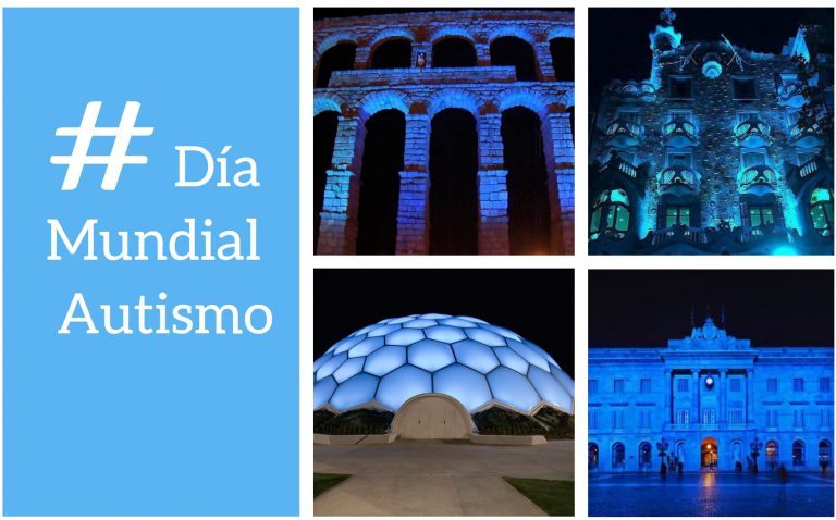 Los edificios más emblemáticos de España se tiñen de azul en el Día Mundial del Autismo